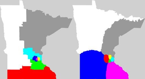 Minnesota congressional district map, current and my way