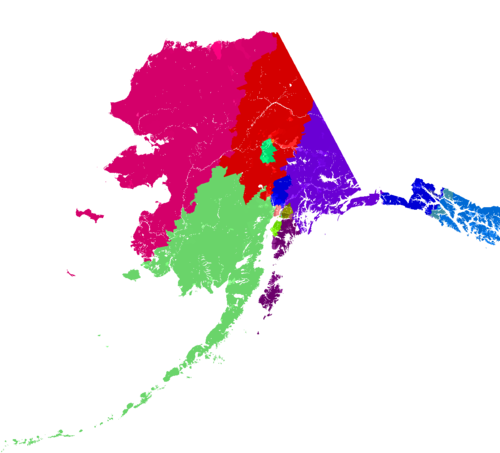 Alaska Senate congressional district map, current