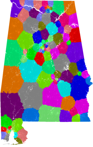Alabama House of Representatives congressional district map, current