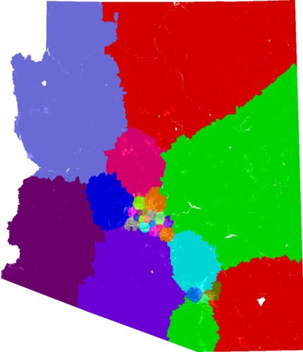 Arizona Senate congressional district map, current