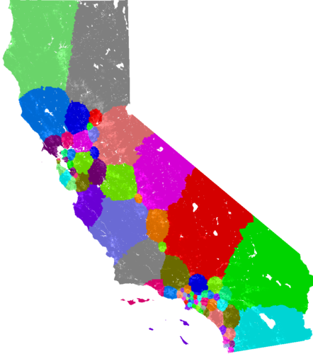 California Assembly congressional district map, current