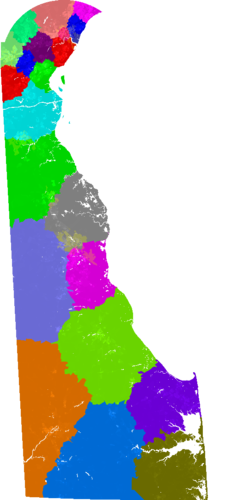 Delaware Senate congressional district map, current