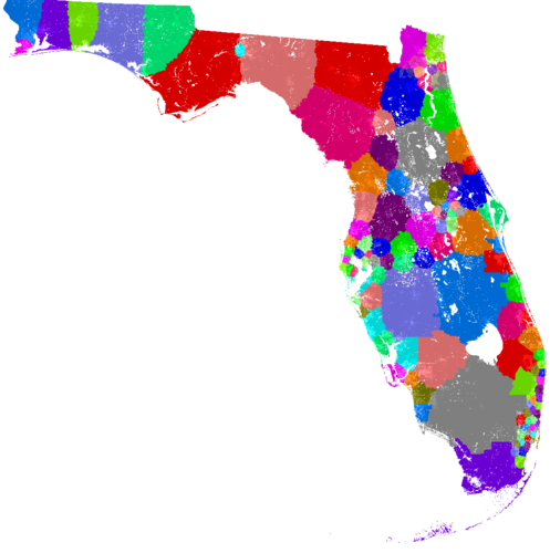 Florida House of Representatives congressional district map, current