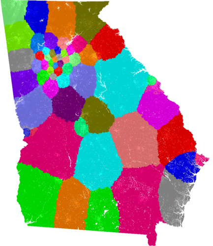 Georgia Senate congressional district map, current