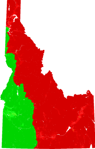 Idaho Congress congressional district map, current