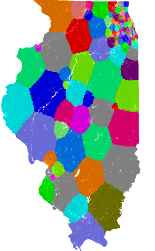 Illinois House of Representatives congressional district map, current