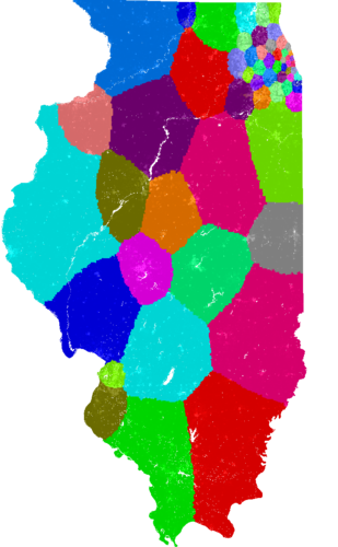 Illinois Senate congressional district map, current