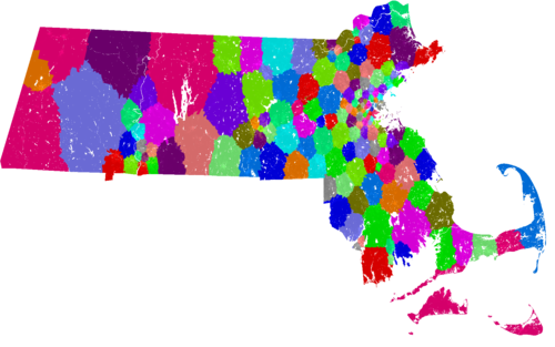 Massachusetts House of Representatives congressional district map, current