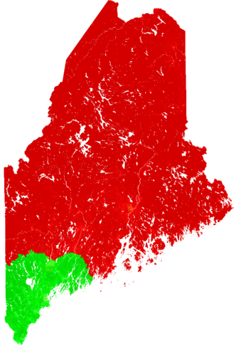 Maine Congress congressional district map, current