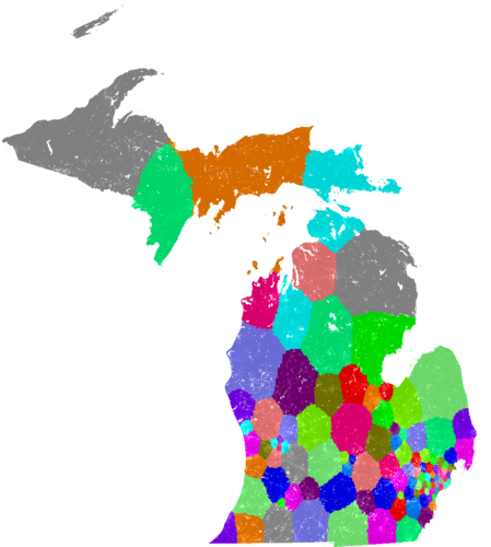 Michigan House of Representatives congressional district map, current