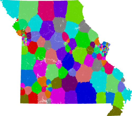 Missouri House of Representatives congressional district map, current