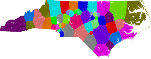 North Carolina Senate congressional district map, current