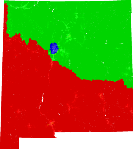 New Mexico Congress congressional district map, current