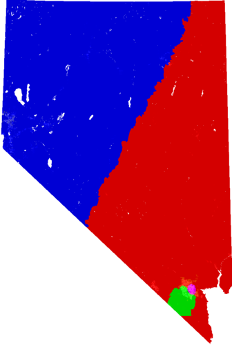 Nevada Congress congressional district map, current