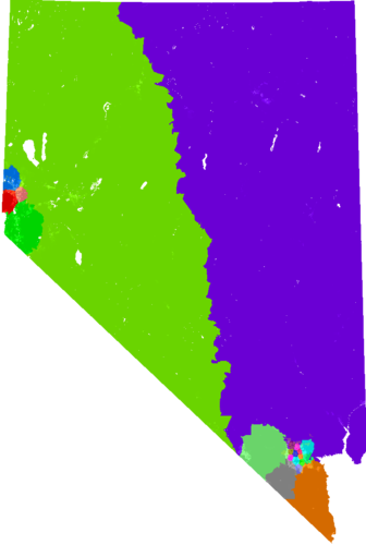 Nevada Senate congressional district map, current