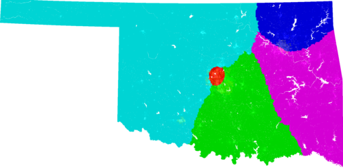Oklahoma Congress congressional district map, current