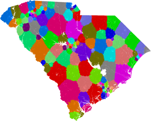 South Carolina House of Representatives congressional district map, current