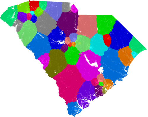 South Carolina Senate congressional district map, current