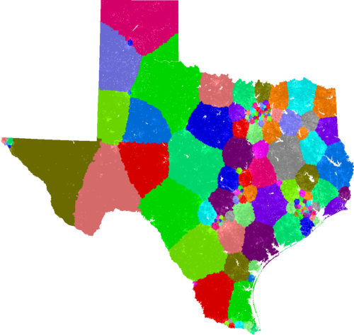 Texas House of Representatives congressional district map, current