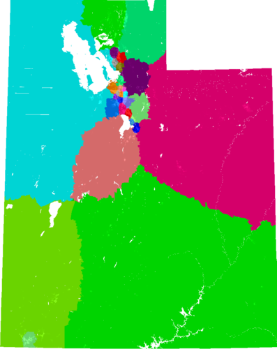 Utah Senate congressional district map, current