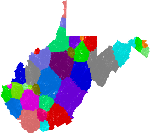 West Virginia Senate congressional district map, current