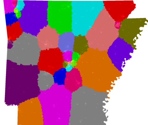 Arkansas Senate congressional district map, current