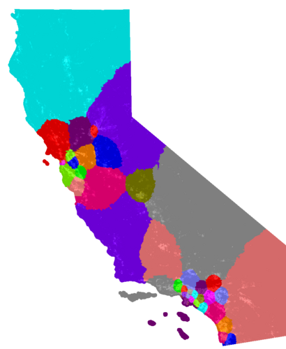 California Senate congressional district map, current