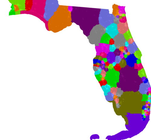 Florida House of Representatives congressional district map, current