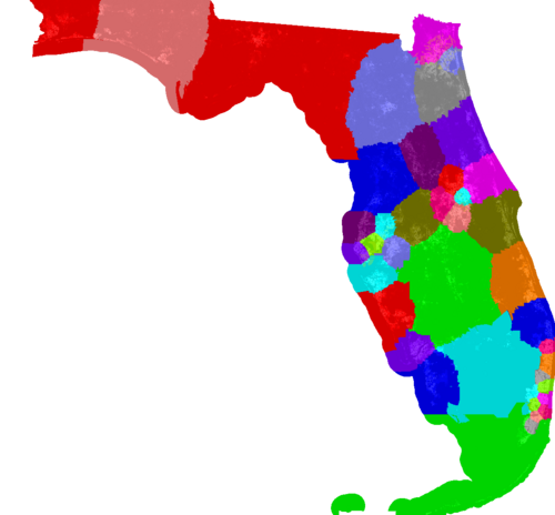 Florida Senate congressional district map, current