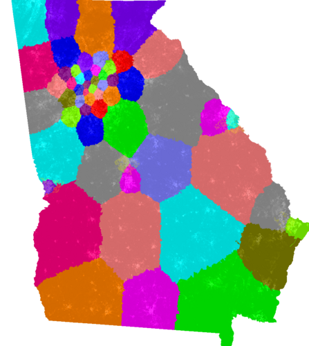 Georgia Senate congressional district map, current