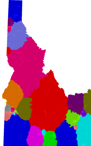 Idaho Senate congressional district map, current