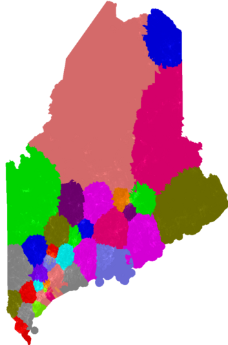 Maine Senate congressional district map, current