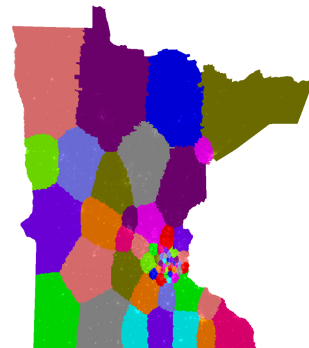 Minnesota Senate congressional district map, current