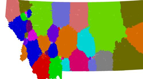 Montana Senate congressional district map, current