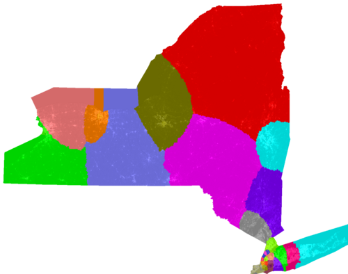 New York Congress congressional district map, current