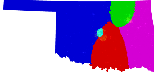 Oklahoma Congress congressional district map, current