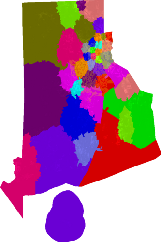 Rhode Island Senate congressional district map, current