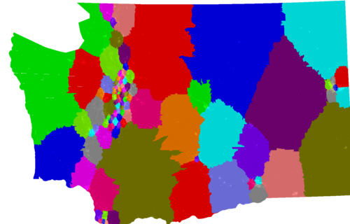 Washington House of Representatives congressional district map, current