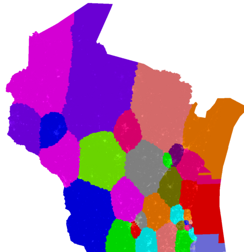 Wisconsin Senate congressional district map, current